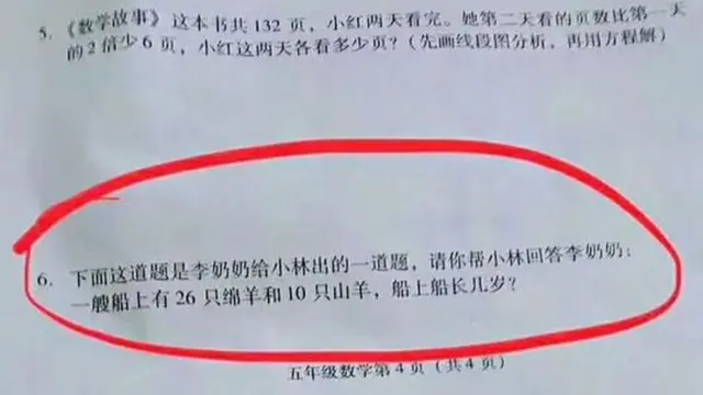 પ્રશ્નપત્રમાં પૂછાયેલા સવાલની તસવીર