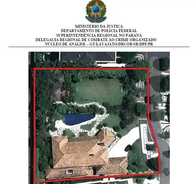 Vista aérea de la casa de Marcelo Odebrecht (Foto: Policía Federal de Brasil)