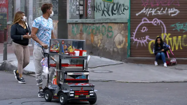 Vendedor ambulante en Colombia