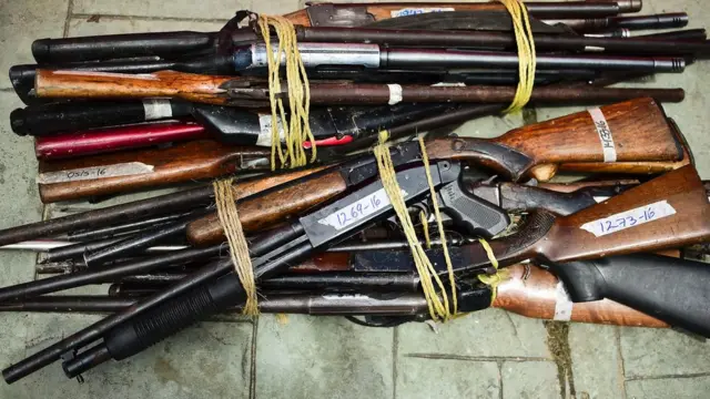 Armas decomisadas en Venezuela