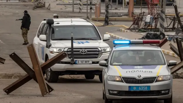 Кортеж ООН в Бучі