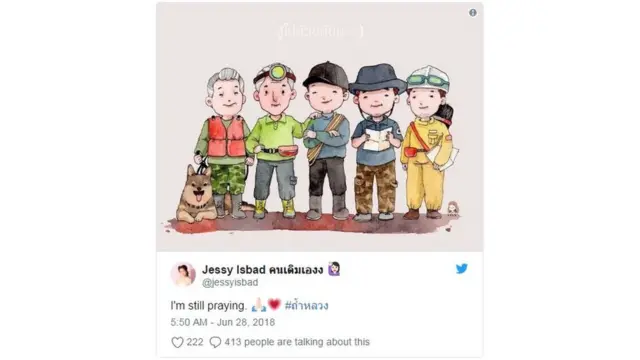 ဂူ ထဲ ပိတ်မိသူ, ပြန်လည်လွတ်မြောက်, ထိုင်းပြည်သူ