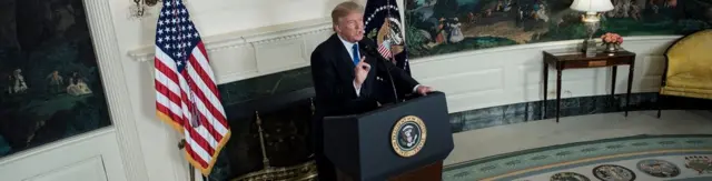 دونالد ترامپ در حال سخنرانی