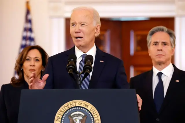 Камала Харрис, Джо Байден и Энтони Блинкен