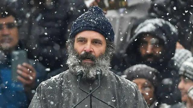 ভারত জোড়ো যাত্রার শেষ পর্বে শ্রীনগরে রাহুল গান্ধী