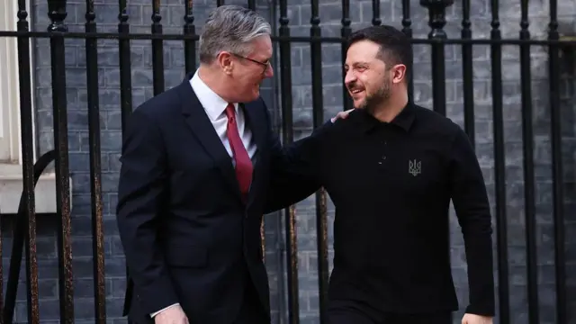 Britain’s Prime Minister, Sir Keir Starmer welcomes Ukrainian President, Volodymyr Zelensky to 10 Downing Street
