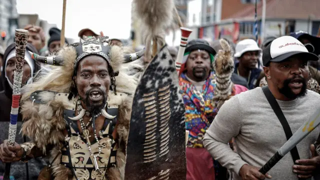 South African protesters