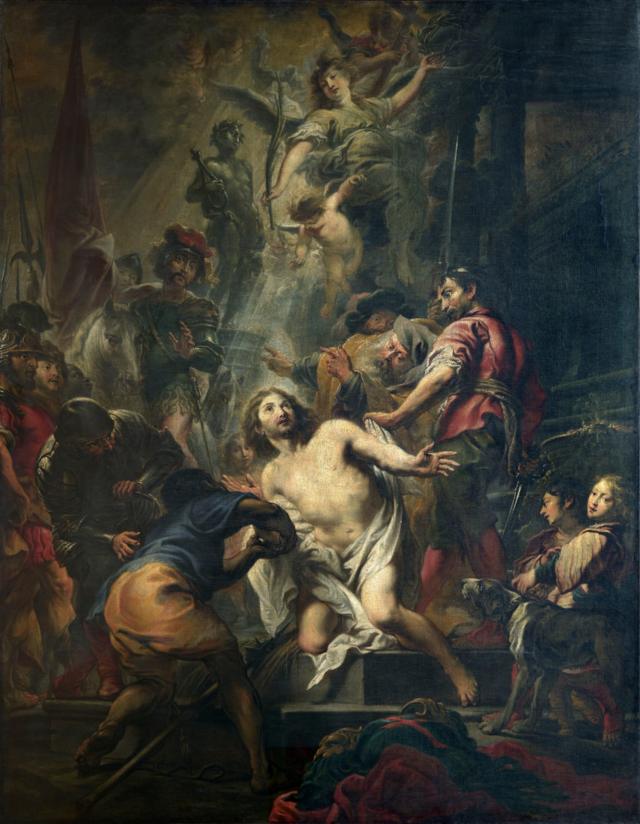 O martírio de São Jorge, em pintura de Cornelis Schut