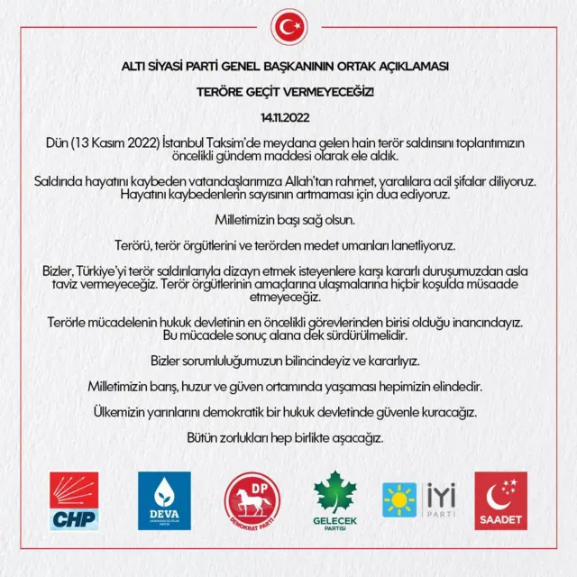 Altılı Masa'nın Açıklaması