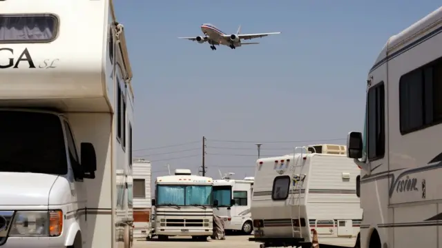 Motorhomes no estacionamento do Aeroporto Internacionalcomo pagar para apostar on lineLos Angeles