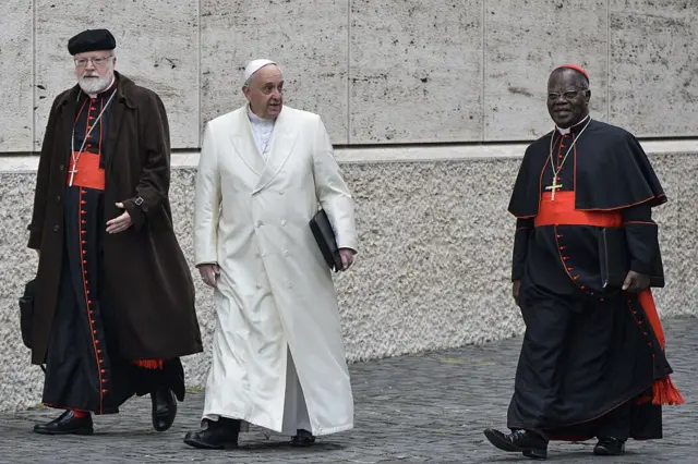 Le Pape François et le Cardinal Laurent Monsengwo Pasinya