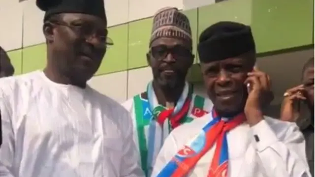 Nigeria Vice President Yemi Osinbajo afta di crash