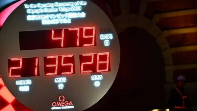Часы, отсчитывающие время до Олимпиады в Токио