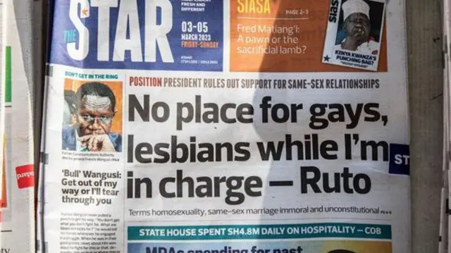 Maoni ya Rais wa Kenya William Ruto kuhusu mapenzi ya jinsia moja yalikuwa habari kuu