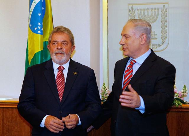 Lula e Netanyahu em encontro em Jerusalém em 2009
