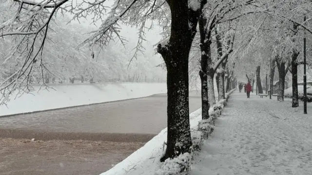 Vilsonovo šetalište u glavnom gradu BiH pod snegom