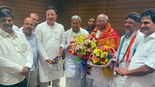 मल्लिकार्जुन खड़गे, सिद्धारमैया, डीके शिवकुमार