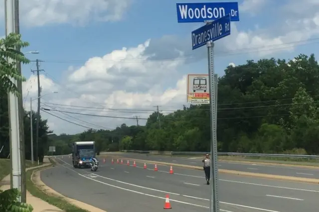 المنطقة التي وقع فيها الحادث في فيرجينيا