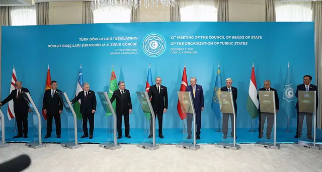 Азербайжандын Габала шаарына чогулган лидерлер, 7-октябрь 2025-жыл.