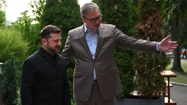 Vladimir Zelenski i Aleksandar Vučić na svečanoj večeri u Beogradu