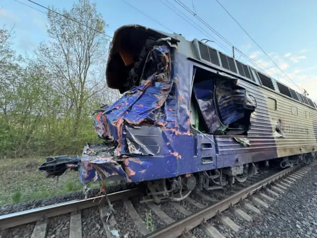 Наслідки аварії потягу Київ-Ужгород
