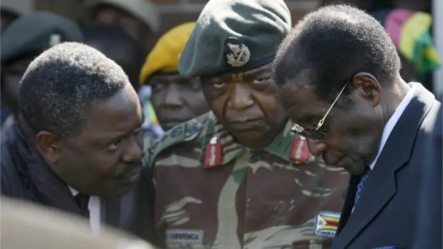President Mugabe, Constantino Chiwenga and Zimbabwe oga of Central Intelligence Organisation