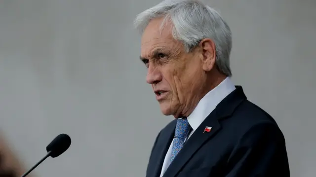 Retratoroleta da sorte virtualSebatián Piñera, presidente do Chile, durante um discurso