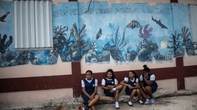 Estudiantes en Belice