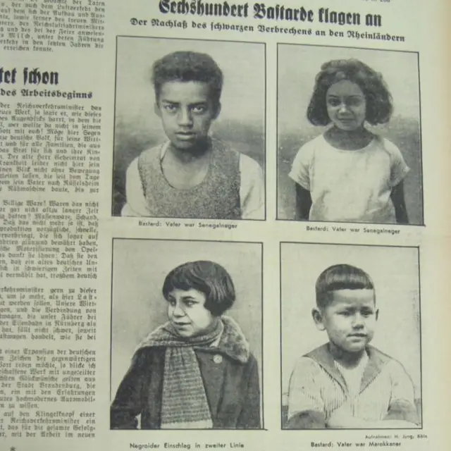 Le terme péjoratif "bâtards rhénans" a été inventé dans les années 1920 pour désigner les 600-800 enfants métis issus de ces relations.