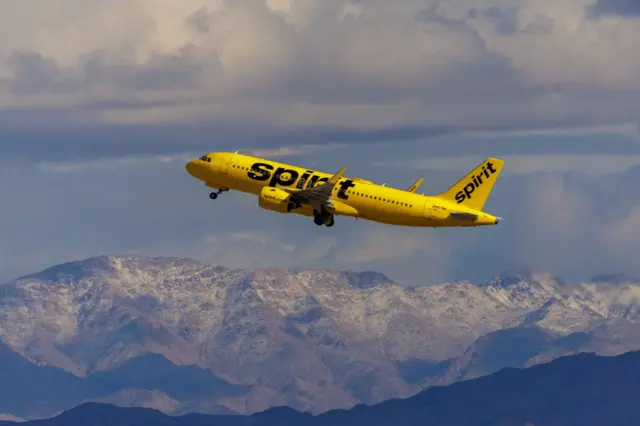 Una imagen de archivo de un vuelo de Spirit Airlines