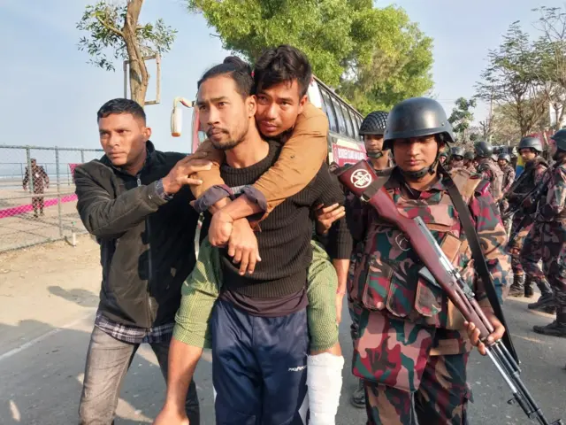 আশ্রিতদের মধ্যে আহত পাঁচ জন কক্সবাজার সদর হাসপাতালে এবং চার জন চট্টগ্রাম মেডিকেল কলেজ হাসপাতালে চিকিৎসাধীন ছিলেন। তারাও ফেরত যাচ্ছেন।