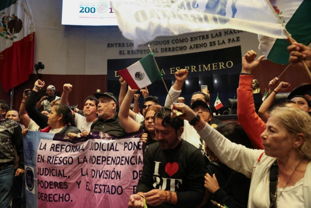 Una protesta contra la Reforma Judicial