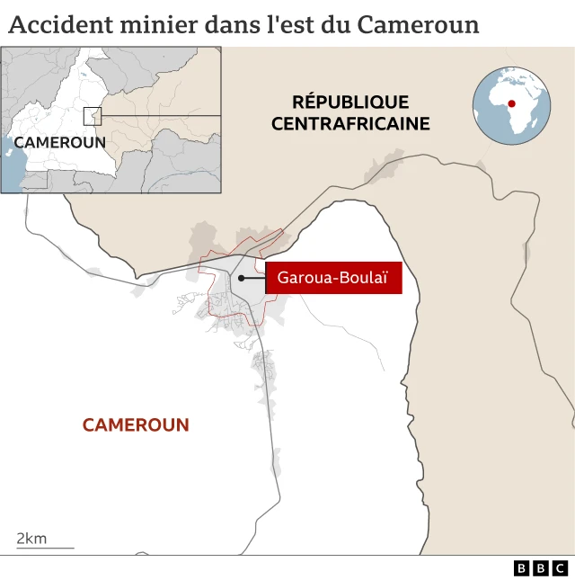 Carte de l'accident minier