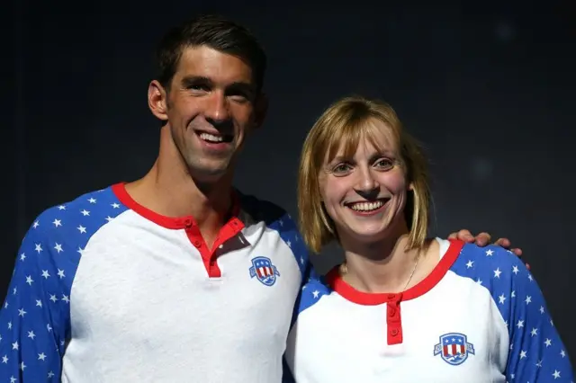 Michael Phelps y Katie Ledecky