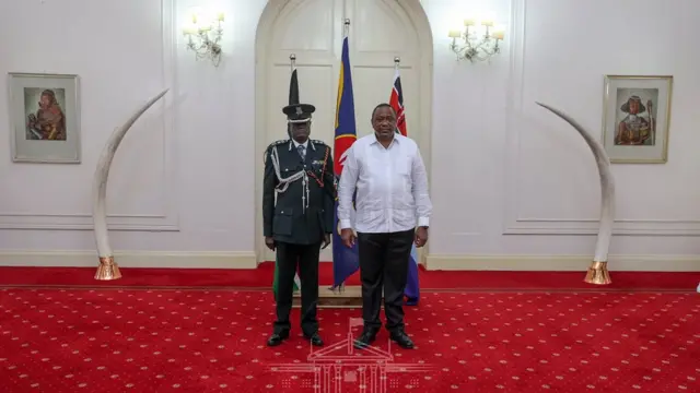 President Uhuru Kenyatta and new prison service boss