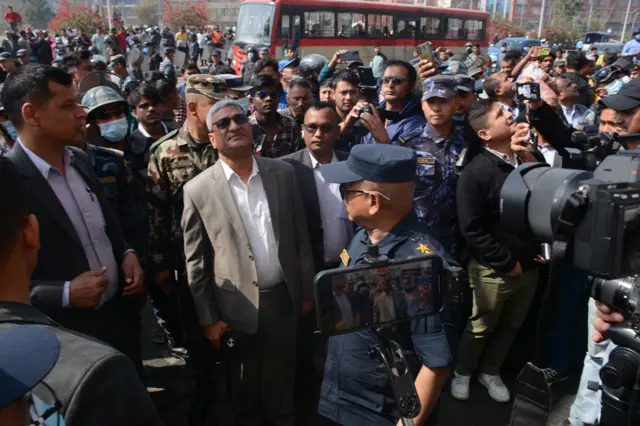 गृहमन्त्री रमेश लेखकले शुक्रवारको घटनामा क्षति भएका स्थानहरूको अनुगमनका क्रममा 