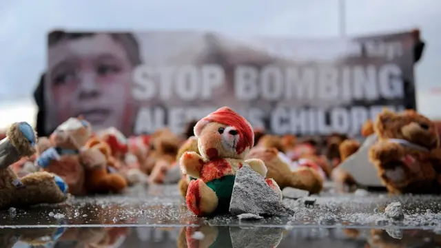 Halep savaşı protestosu