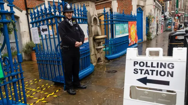 Centro de votación en Londres