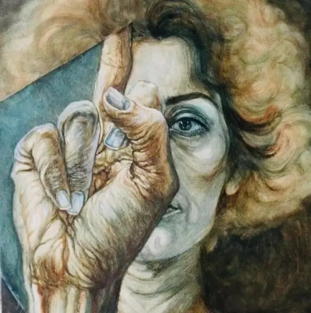 تابلوی نقاشی از آتش شاکرمی