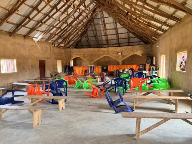 Inside one of di Churches wey bandits attack for Kurmi village