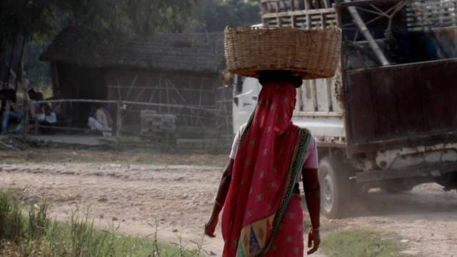 खेत जाती महिला