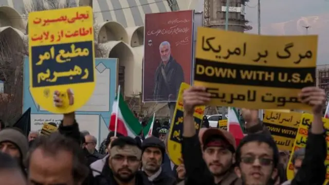 ईरान में अमेरिका विरोधी प्रदर्शन
