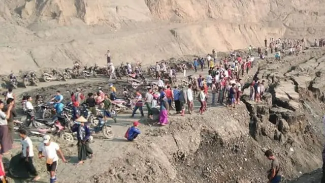  ၂၀၁၉ ခုနှစ်က ပြိုကျ သွားတဲ့နွံကန်မှာ အနက်က ပေ ၁၀၀ ဝန်းကျင်ရှိပြီး အကျယ်က ၅ ဧက ရှိ