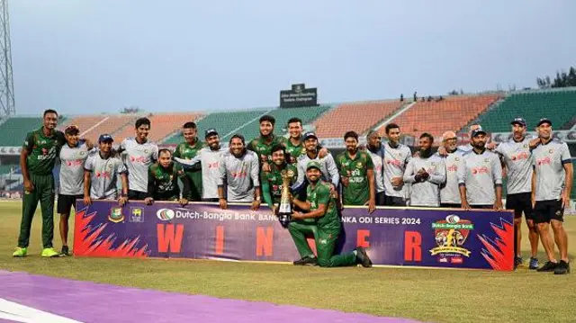 ශ්‍රී ලංකාව සමග පැවති එක්දින තරගාවලිය තරග 2-1ක් ලෙස ජය ගැනීමට බංගලාදේශ කණ්ඩායම සමත් වුණි.