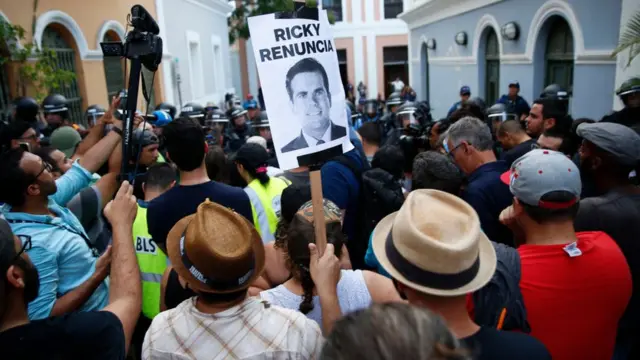 Protesta contra Rosselló.