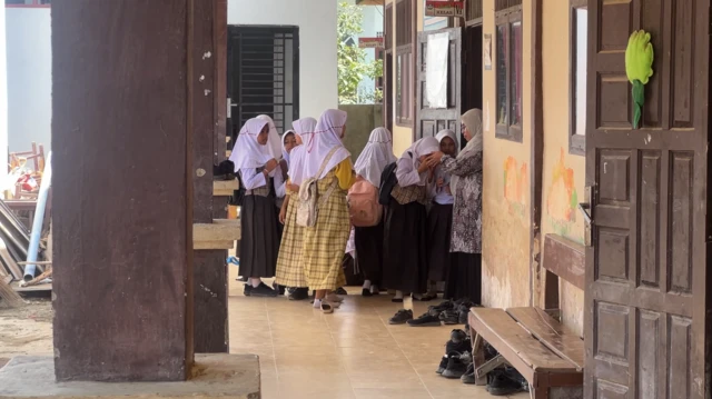 Suasana Sekolah Dasar (SD) Negeri 6 Tanah Jambo Aye, Aceh Utara.