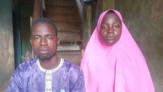 Aworan tọkọtaya ti wọn ji ọmọ wọn gbe