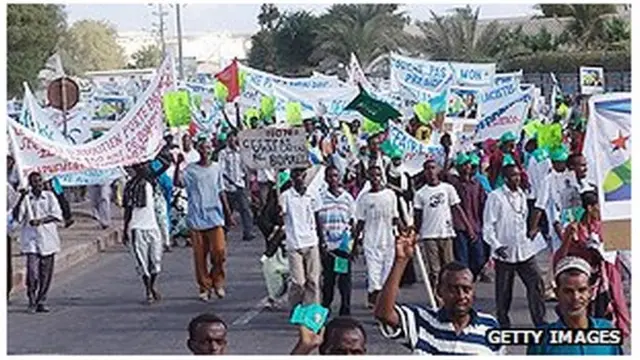 Demonstrators in Djibouti
