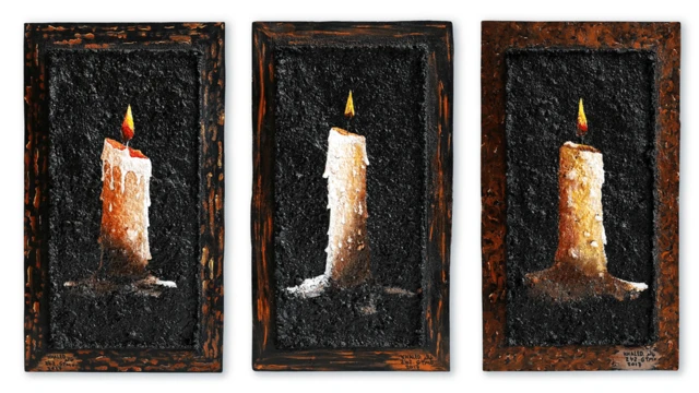 Khalid Qasim a créé neuf bougies solitaires pour les neuf hommes décédés à Guantanamo.