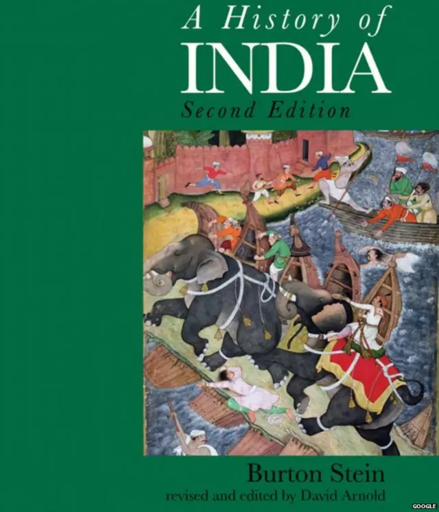 अमरीकी इतिहासकार बर्टन स्टेन की किताब 'ए हिस्ट्री ऑफ़ इंडिया'